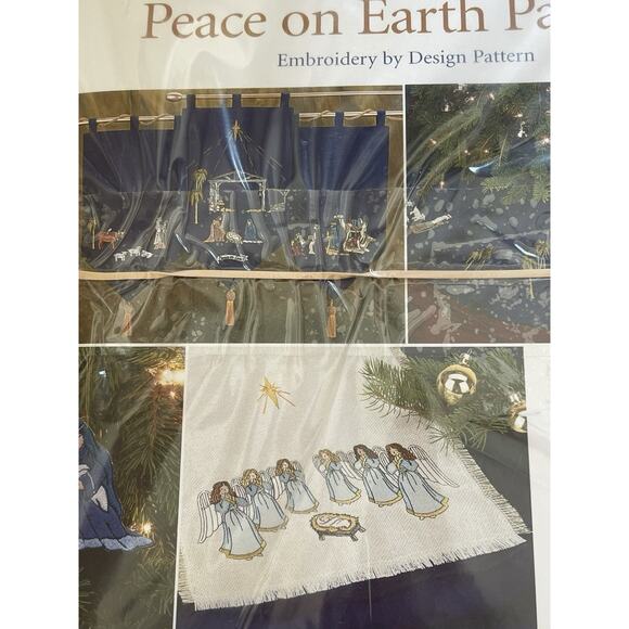 SEWING WITH NANCY Peach On Earth Embroidery Pattern By Design Pattern Kit - Picture 4 of 9